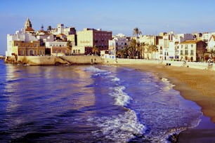 a beach that has a bunch of buildings on it