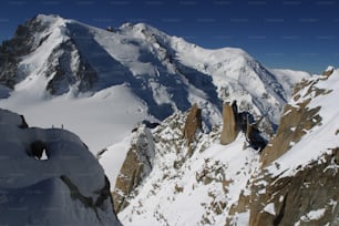 a snow covered mountain with a sky background