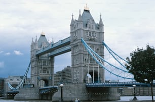 a tall bridge with a sky background