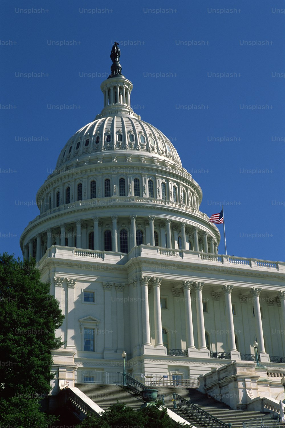 미국 국회 의사당 건물의 돔 전망