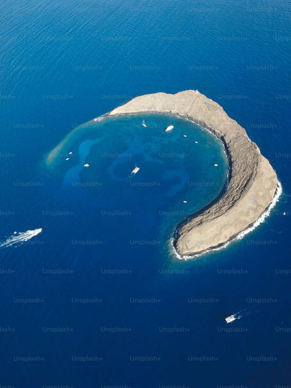 an island in the middle of the ocean