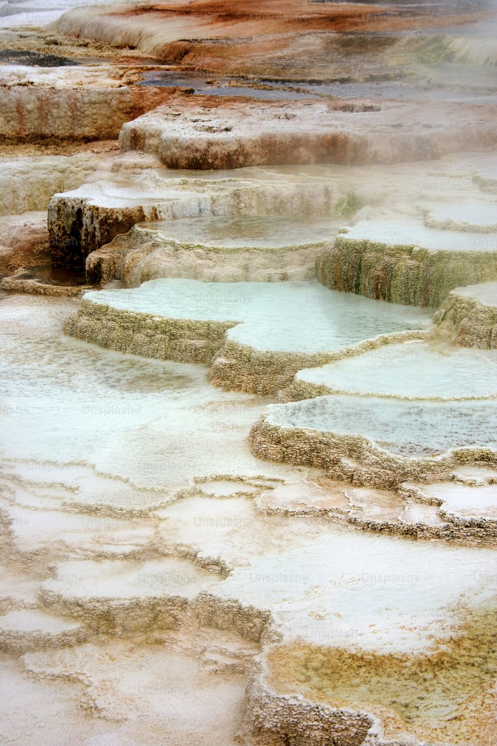 a hot spring in the middle of a desert