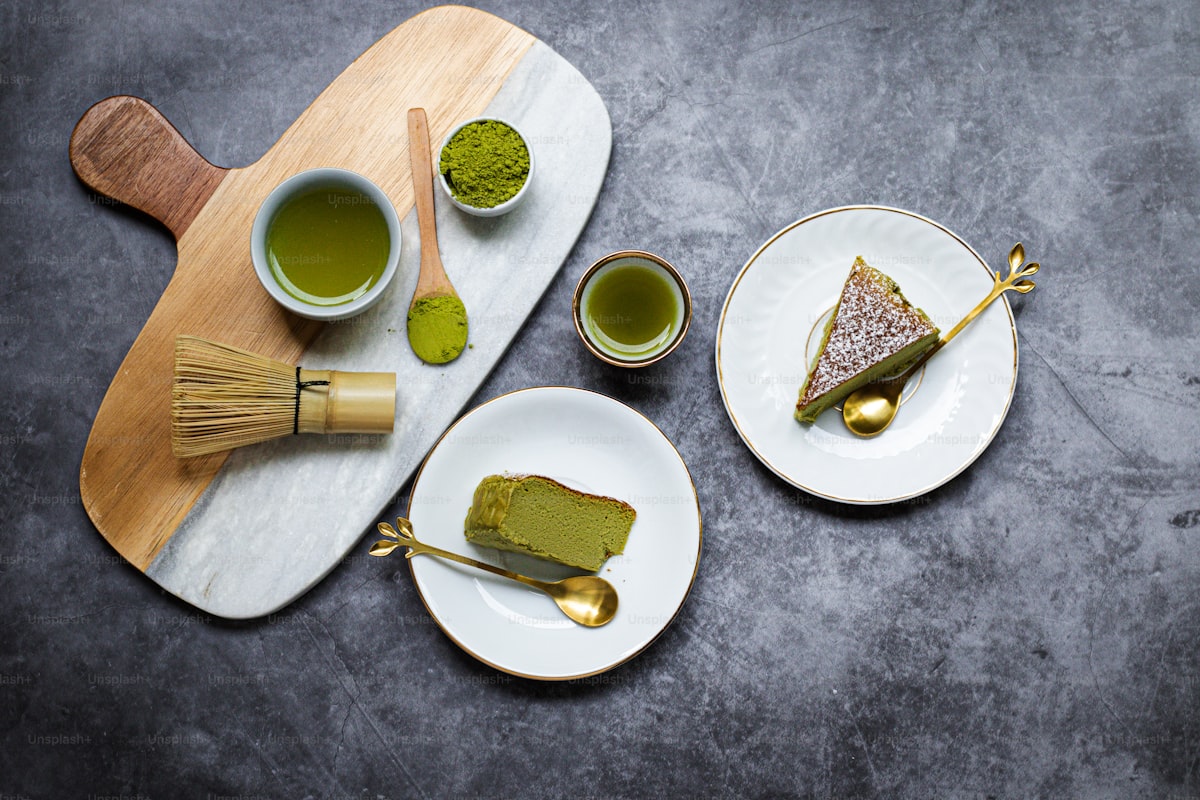 Japanese matcha desserts — vibrant green matcha parfait served beautifully in Kyoto