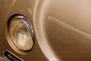 a close up of a light on a car