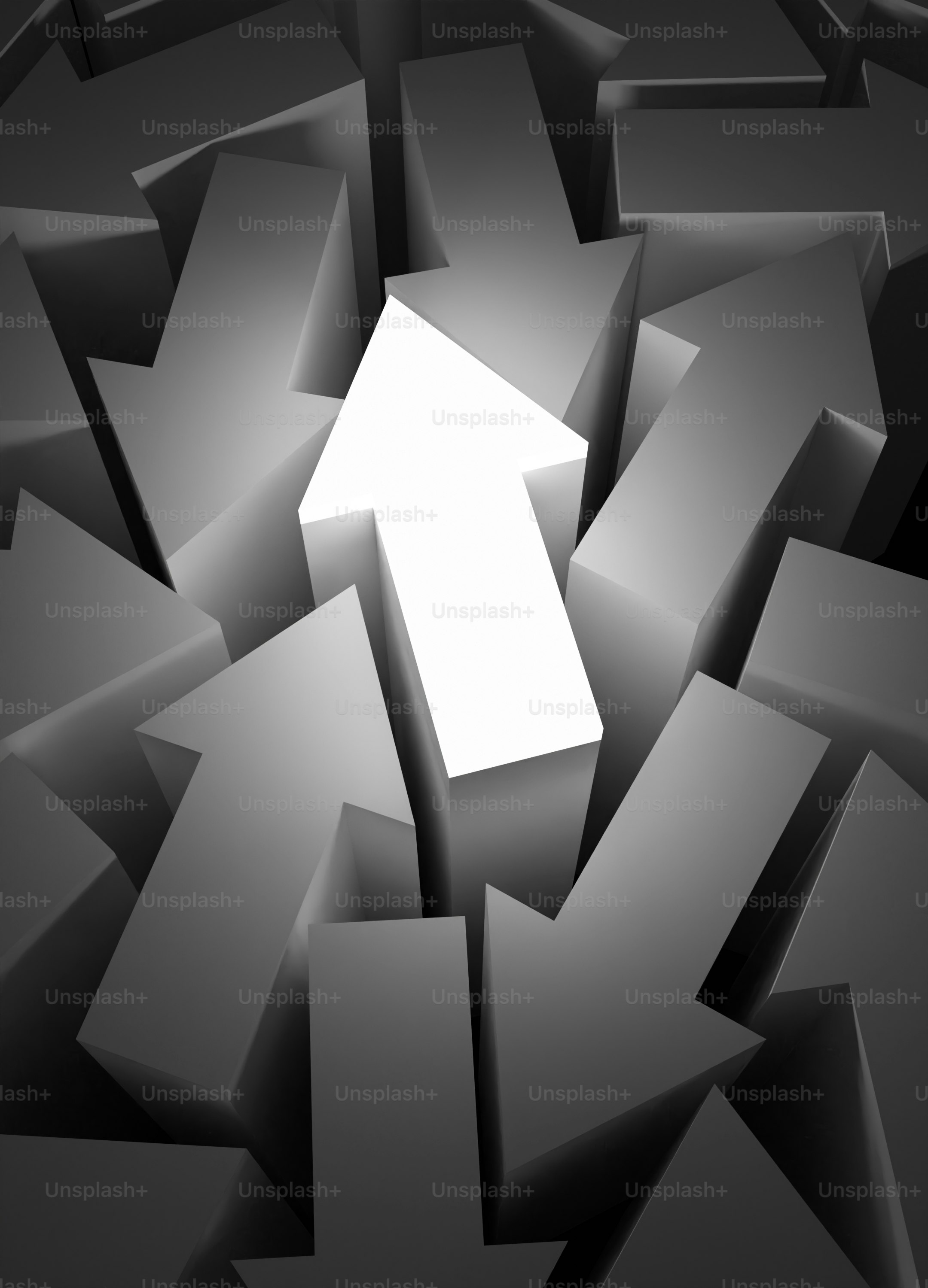 Ein Schwarz-Weiß-Foto eines weißen Objekts