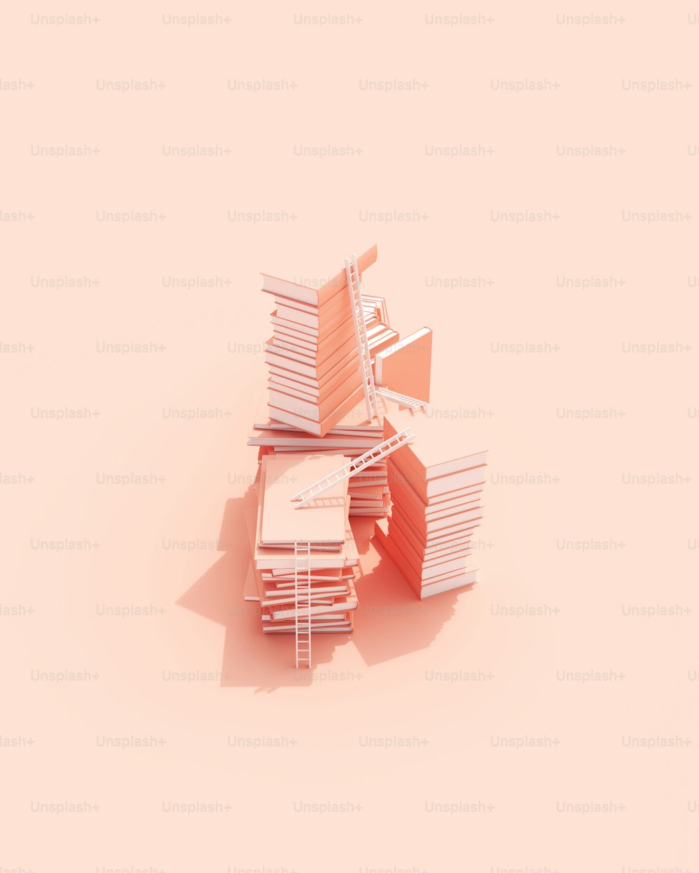 a pile of books sitting on top of each other