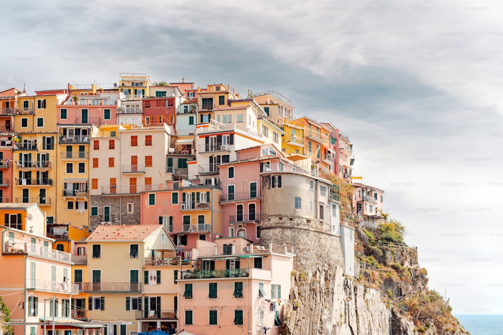 a group of buildings that are on top of a hill