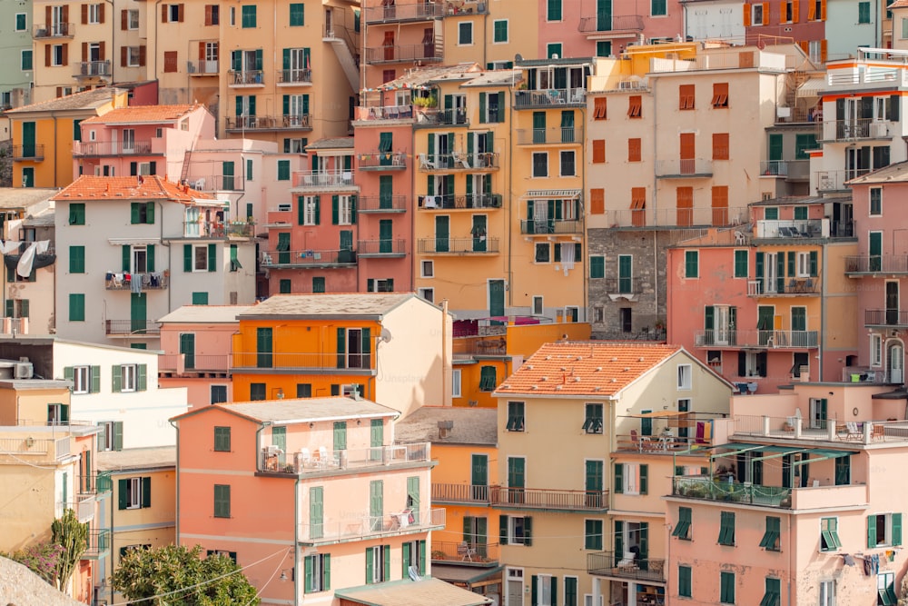 a group of buildings that are next to each other