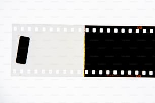 a film strip with a black and yellow strip