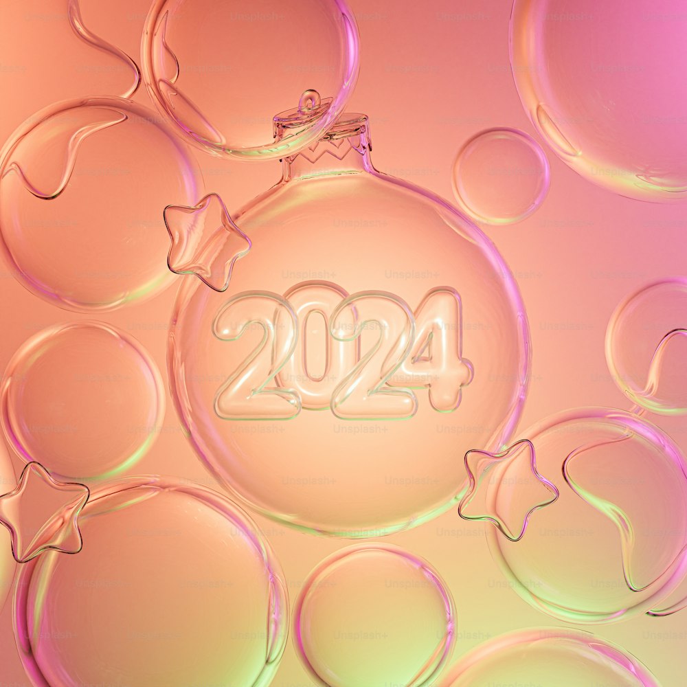 a glass ornament with the year 2012 written on it