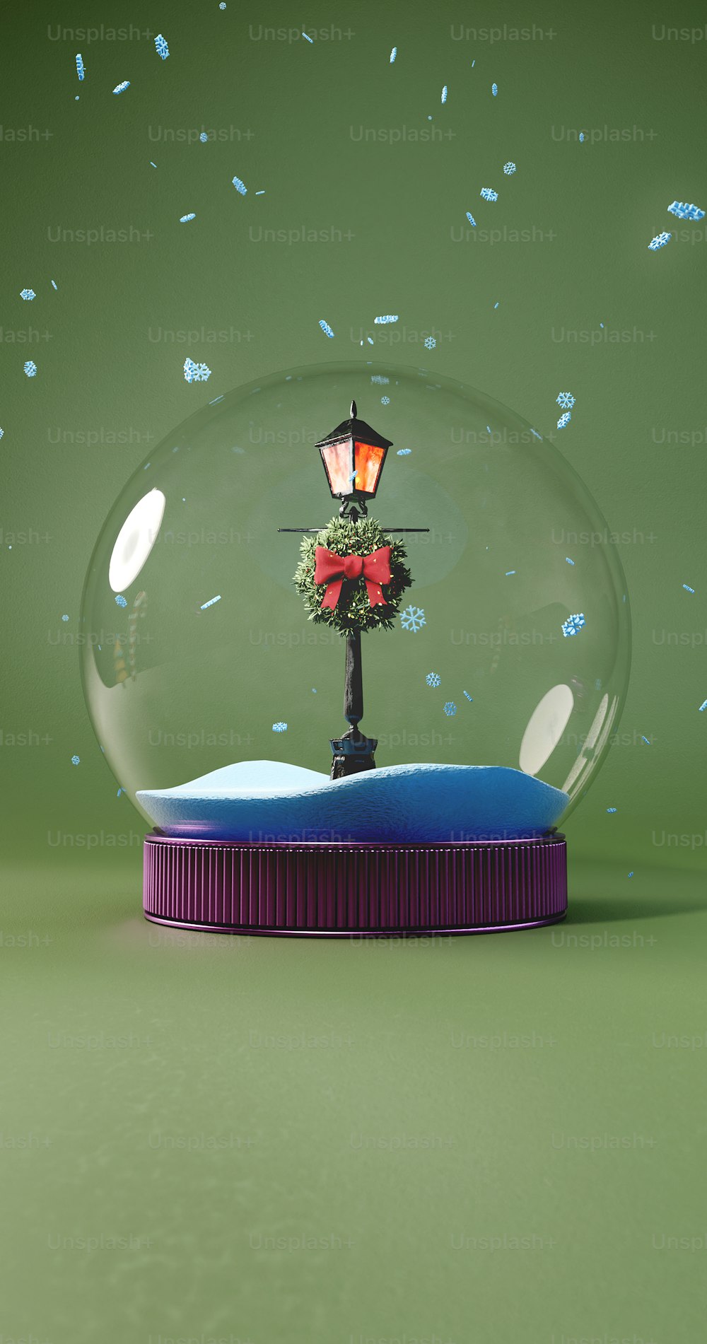 a snow globe with a christmas decoration inside