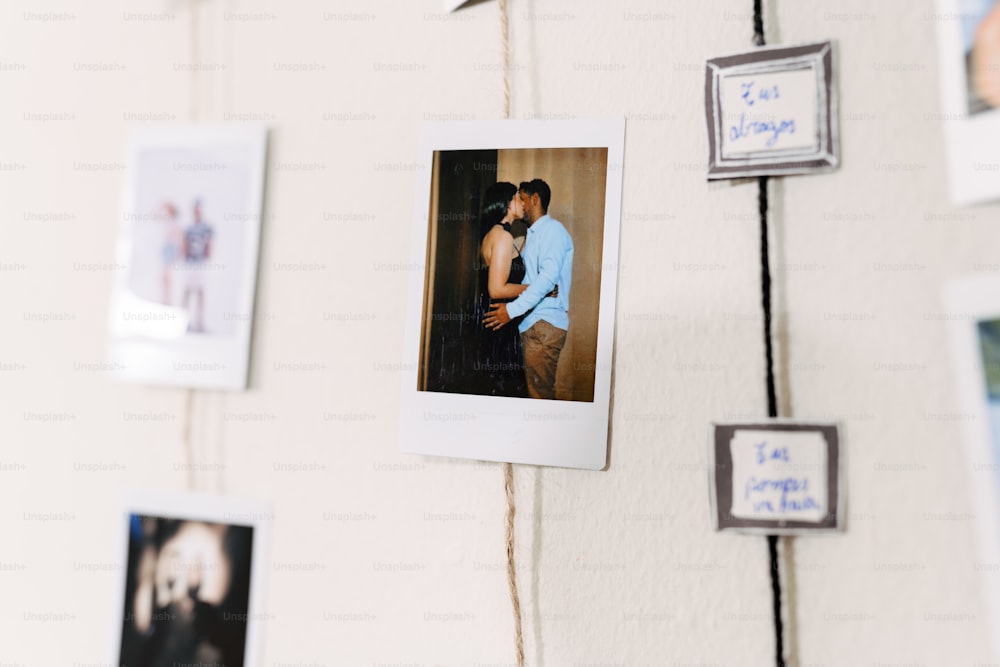 a picture of a couple hanging on a wall