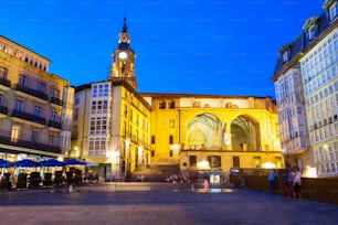 Church of San Miguel at the Virgen Blanca Square in Vitoria-Gasteiz, Spain