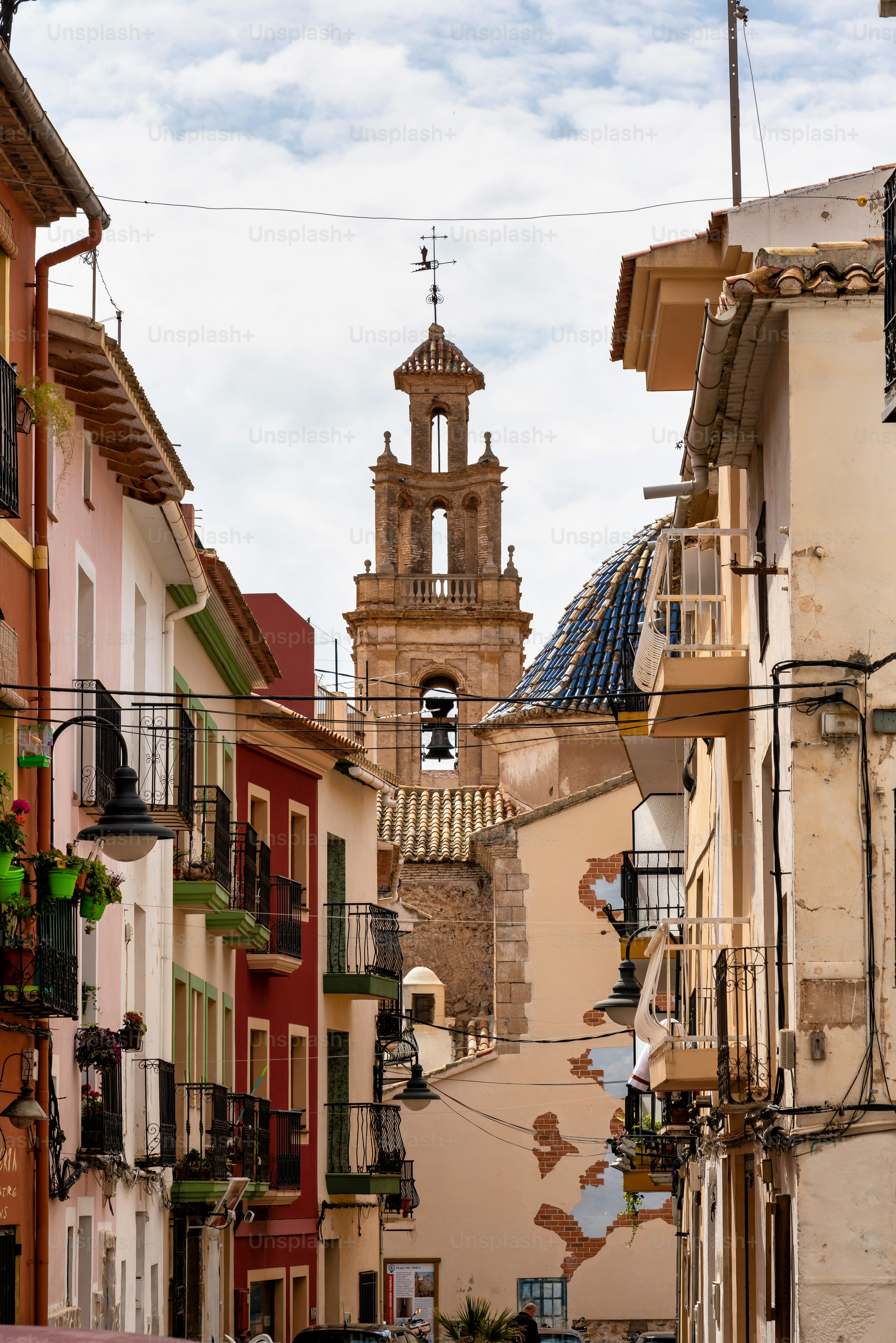 Streets of Finestrat near Alicante in Spain, Western Europe