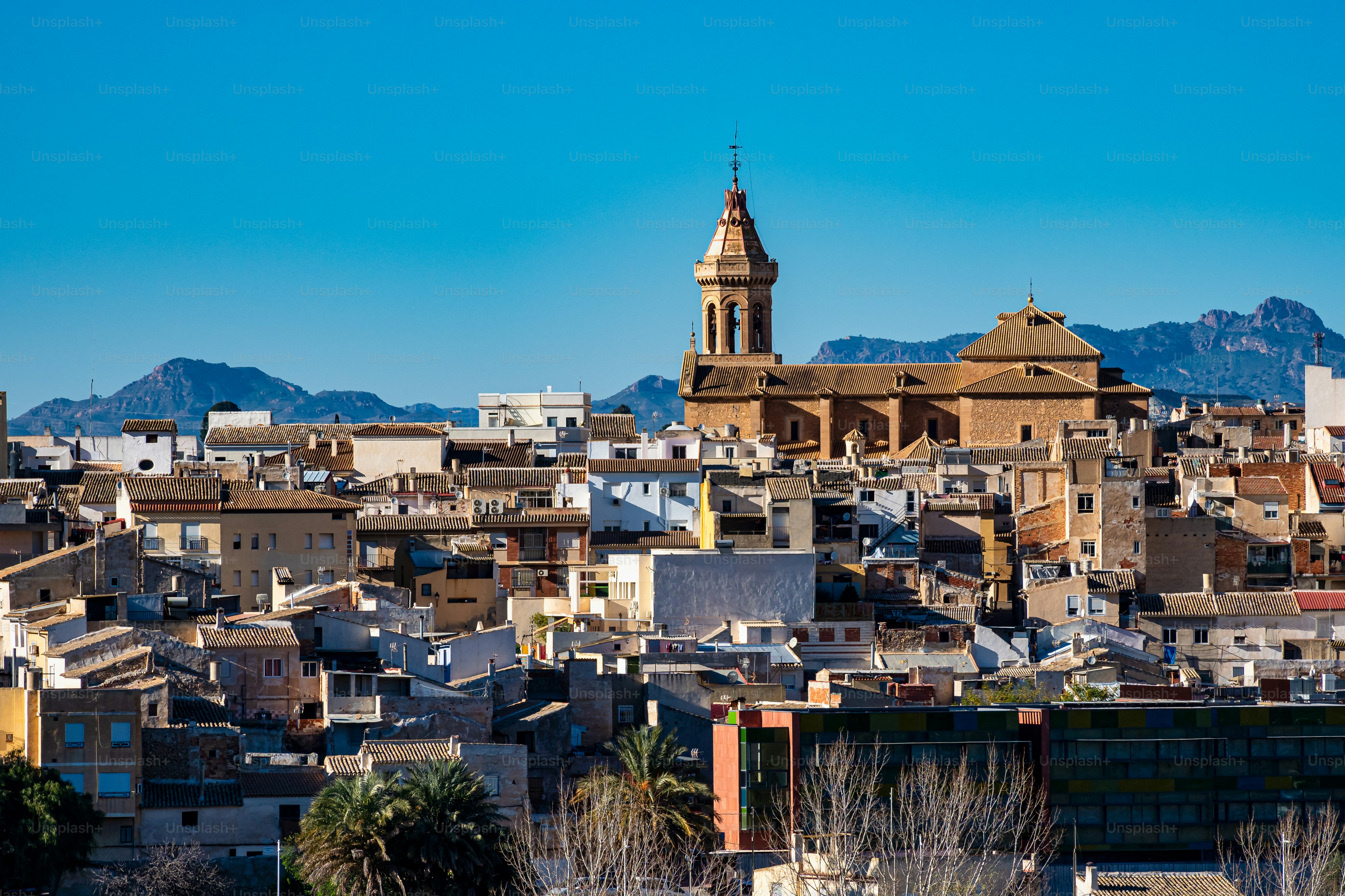 Cieza con la sua chiesa, Parroquia Nuestra Señora de La Asunción nella regione di Murcia in Spagna