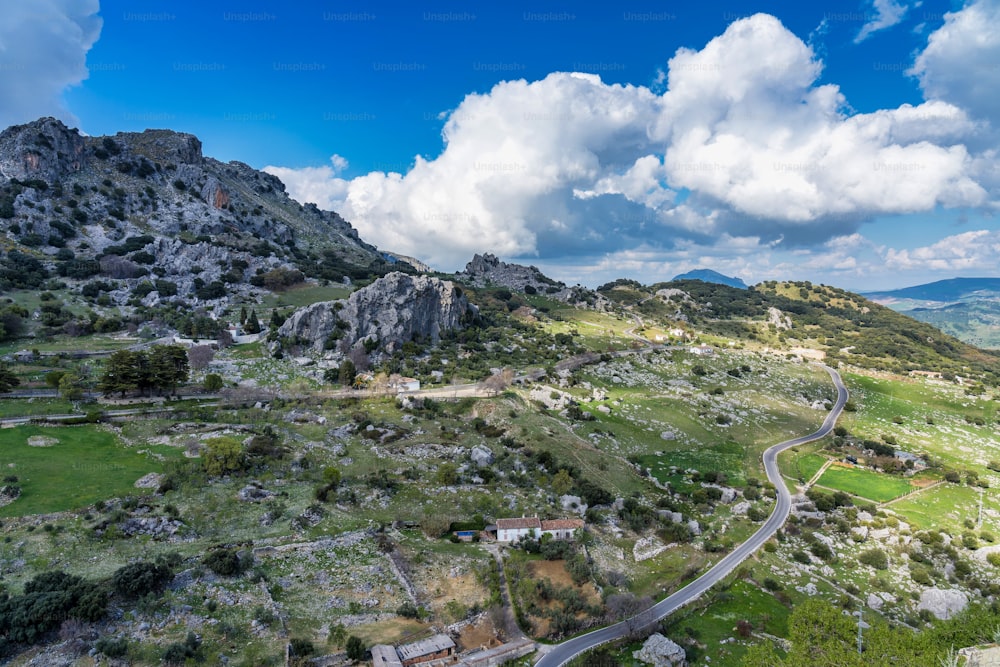 Landscape of Sierra de Grazalema natural park, Cadiz province, Malaga, Andalusia, Spain