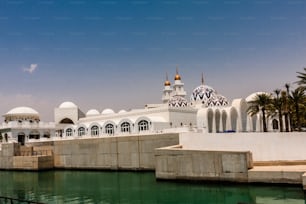 The Mosque is the spiritual center of the KAUST community. It is constructed of white marble. The courtyard space around the mosque offers a communal gathering site.