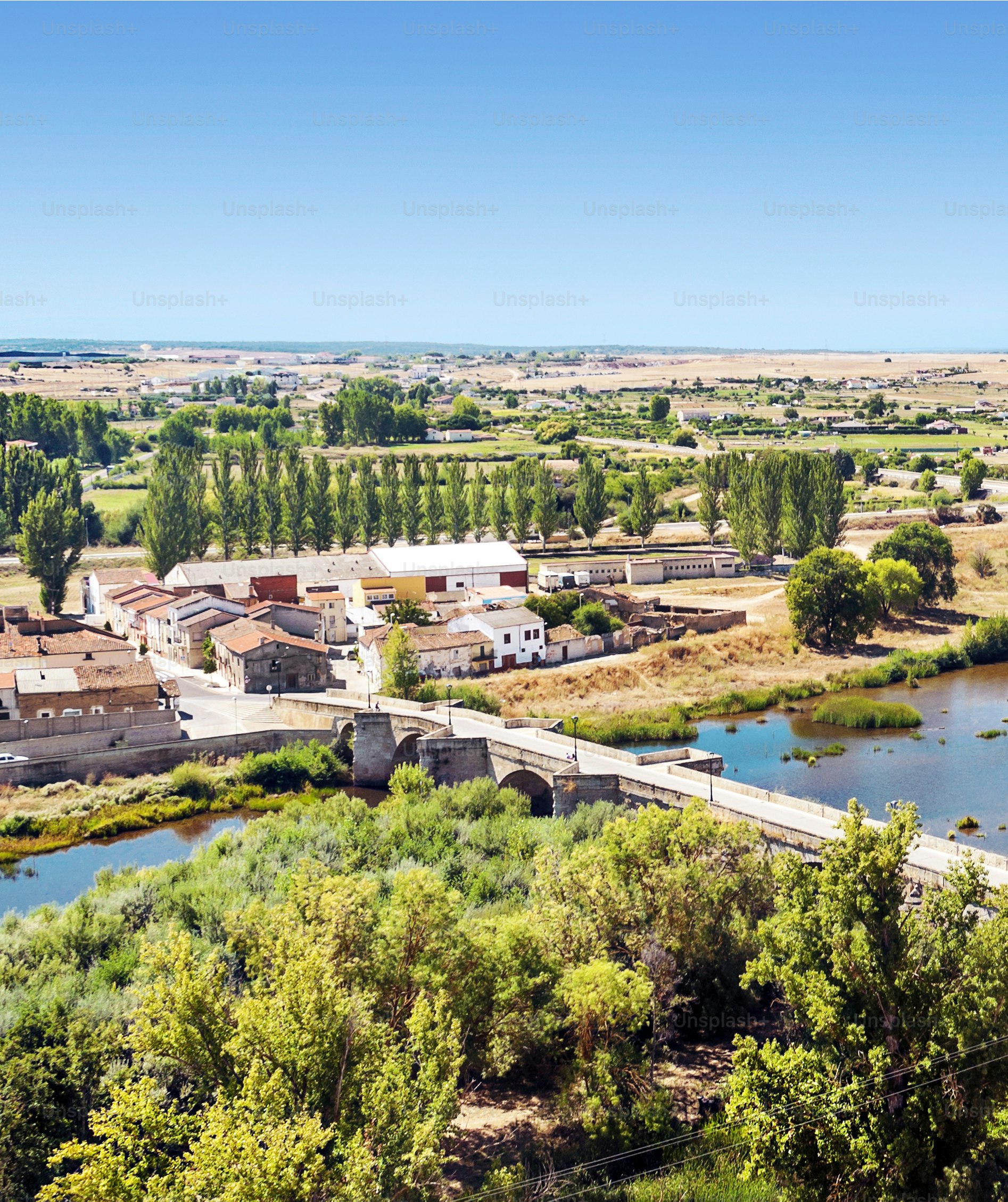 Ciudad Rodrigo en España en un día soleado