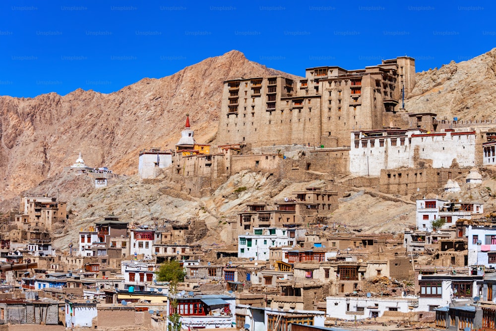 El Palacio de Leh es un antiguo palacio real en la ciudad de Leh en Ladakh, al norte de la India