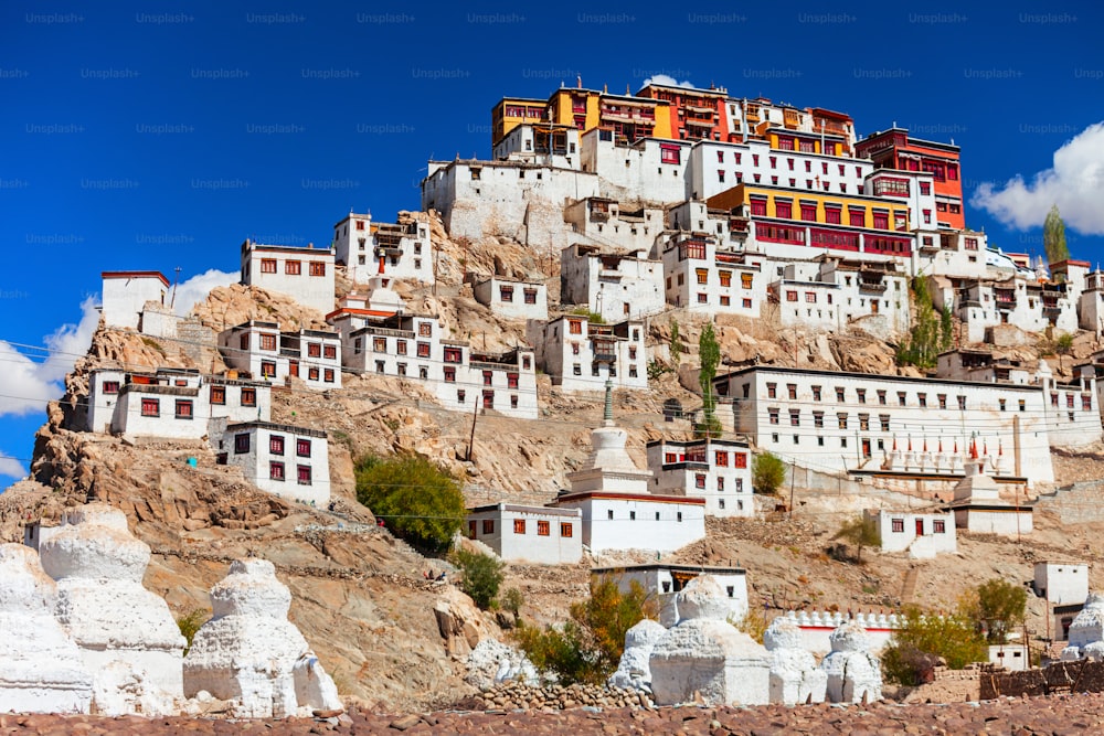 Thikse Gompa or Thiksey Monastery is a tibetan buddhist monastery in Thiksey near Leh in Ladakh, north India