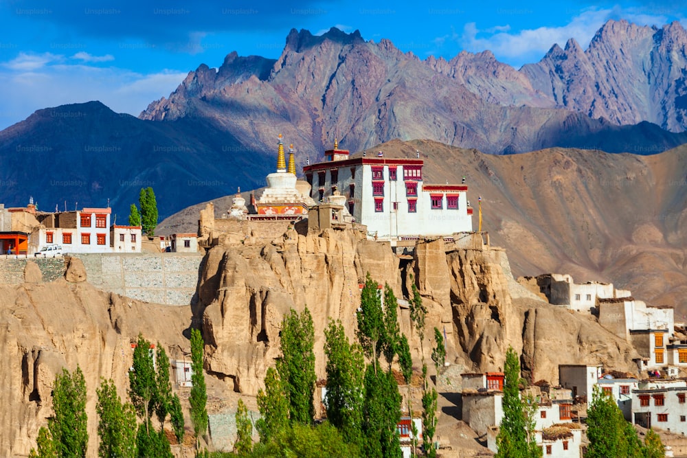 Lamayuru Monastery or Gompa is a tibetan style  buddhist monastery in Lamayuru village in Ladakh, north India