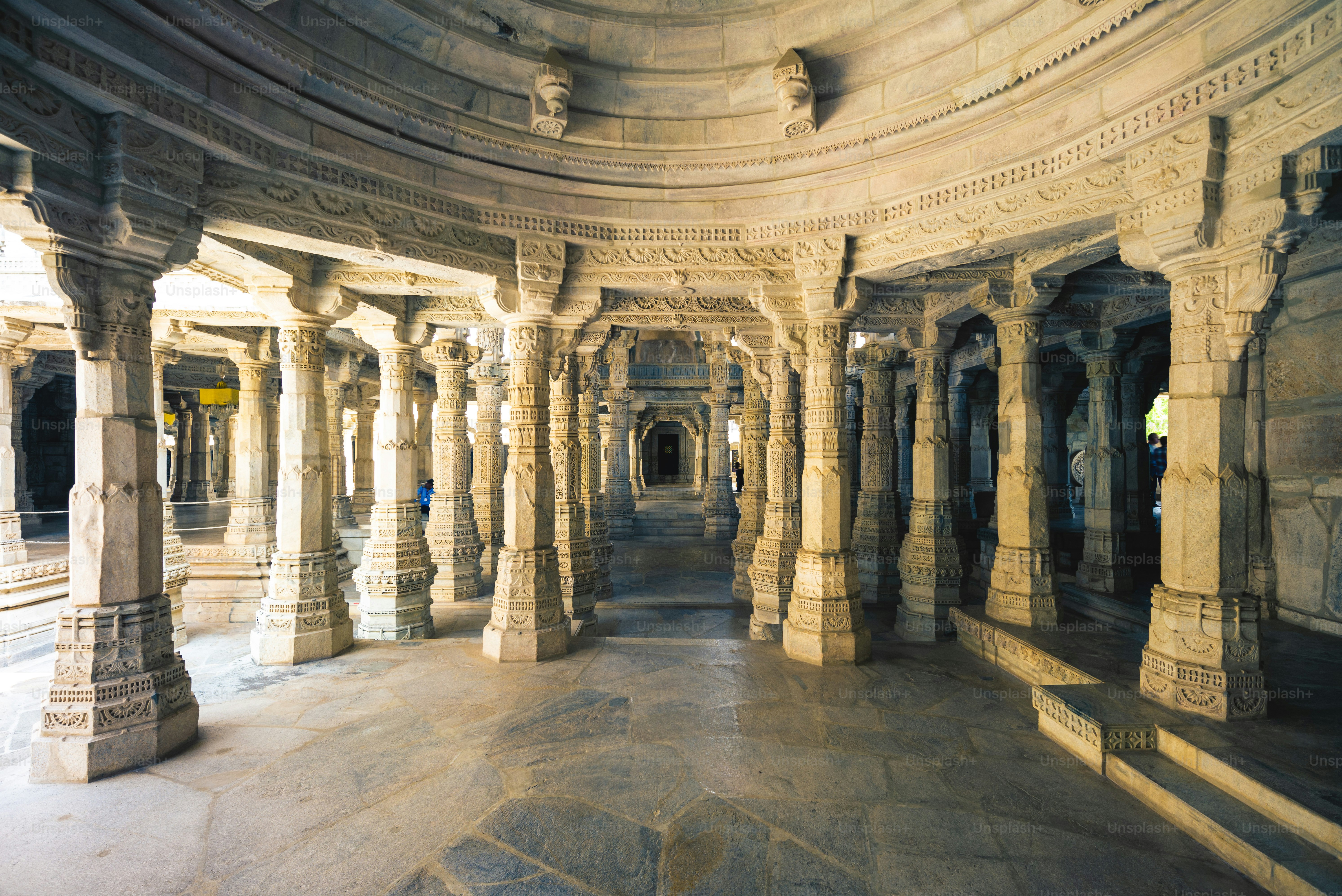 Ranakpur Jain temple, or Chaturmukha Dharana Vihara, in Rajasthan, India