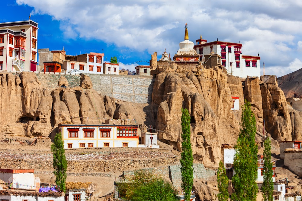 Lamayuru Monastery or Gompa is a tibetan style buddhist monastery in Lamayuru village in Ladakh, north India
