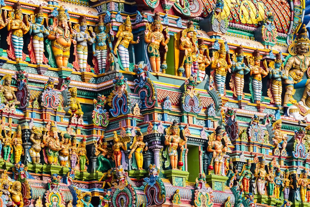 Templo Meenakshi Sundareswarar em Madurai. Tamil Nadu, Índia. É um templo gêmeo, um dos quais é dedicado a Meenakshi, e o outro ao Senhor Sundareswarar