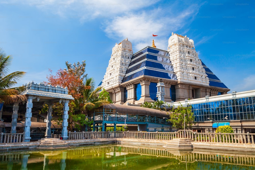 Sri Radha Krishna Temple is located at Bangalore in India, one of the largest ISKCON temples in the world