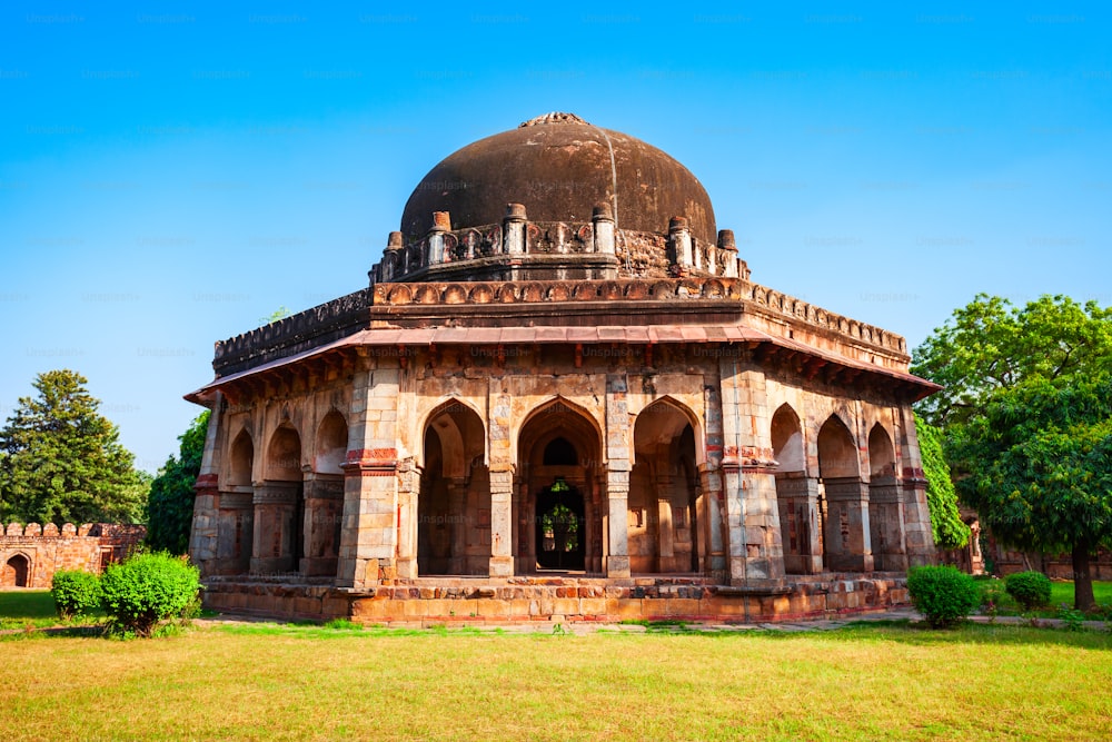 Sikander Lodi tomb at the Lodi Gardens or Lodhi Gardens, a city park situated in New Delhi city in India