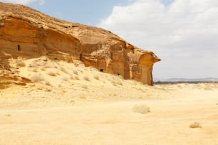 Jabal Al Ahmar, home to 18 tombs, some of which have been recently excavated. The name refers to the unique red colour of the rock, Al Ula, Saudi Arabia