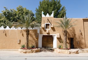 Puerta de entrada en Al-Diraiyah en el distrito histórico de Riad en Arabia Saudita