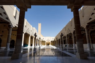 Mezquita del imán Turki bin Abdullah cerca de la plaza Dira en el centro de Riad en el Reino de Arabia Saudita