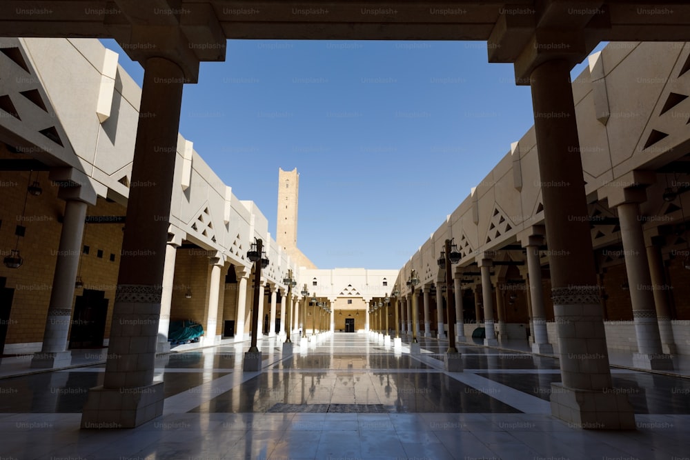 Mezquita del imán Turki bin Abdullah cerca de la plaza Dira en el centro de Riad en el Reino de Arabia Saudita