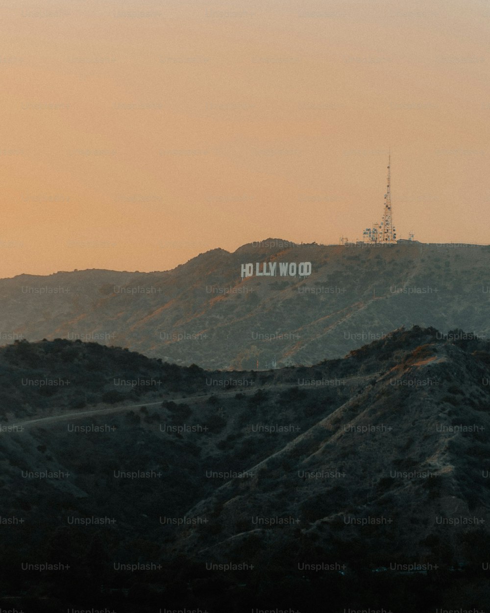 The iconic Hollywood Sign in Los Angeles, California