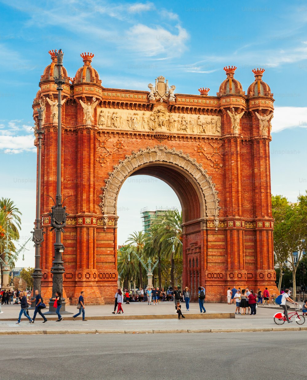 The Arc de Triomf or Arco de Triunfo is a triumphal arch in the city of Barcelona in Catalonia region of Spain