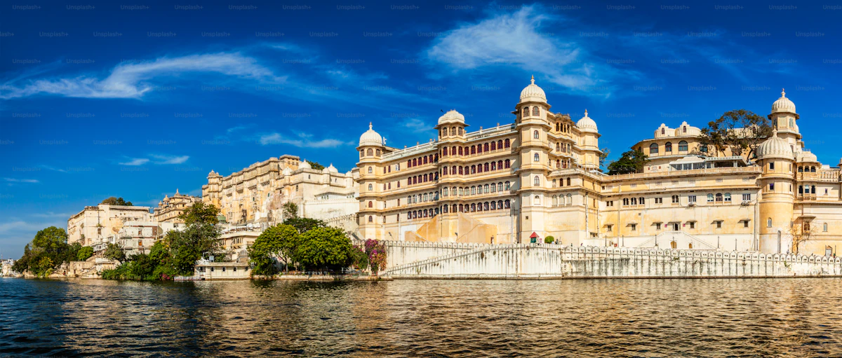 Udaipur City Palace on the banks of Lake Pichola
