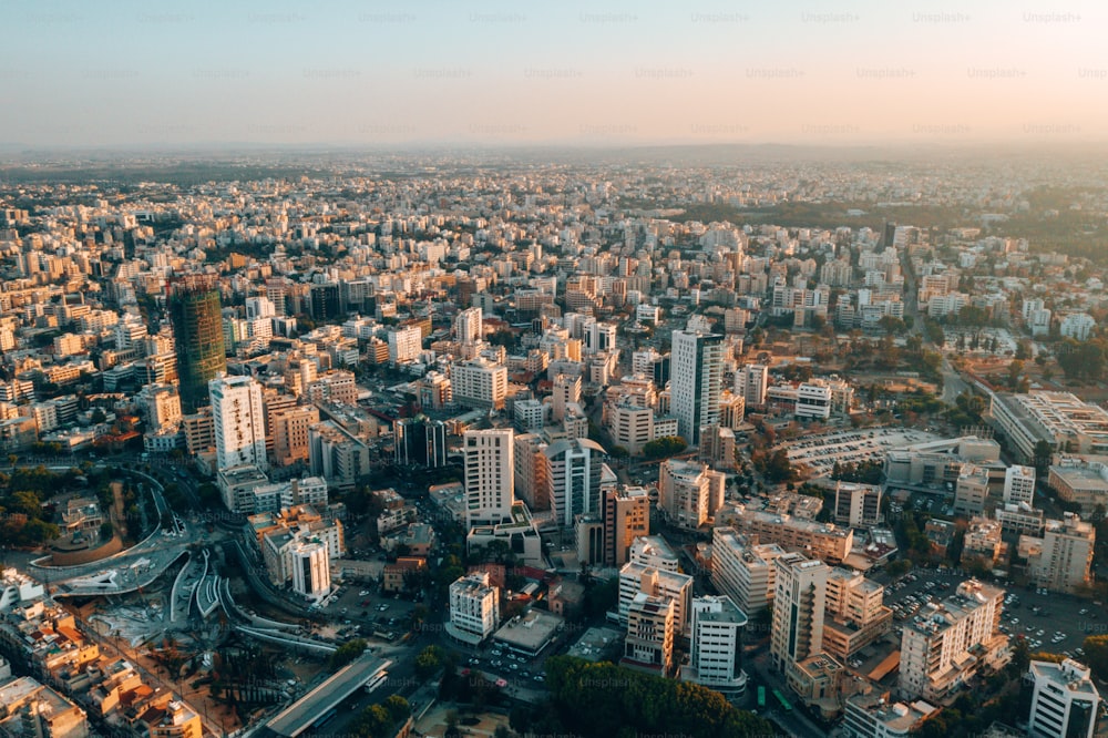 Una toma aérea de la ciudad de Nicosia en Chipre