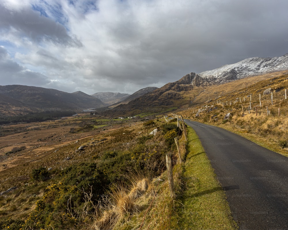 The view of Black Valley, near the Gap of Dunloe in County Kerry, Ireland.