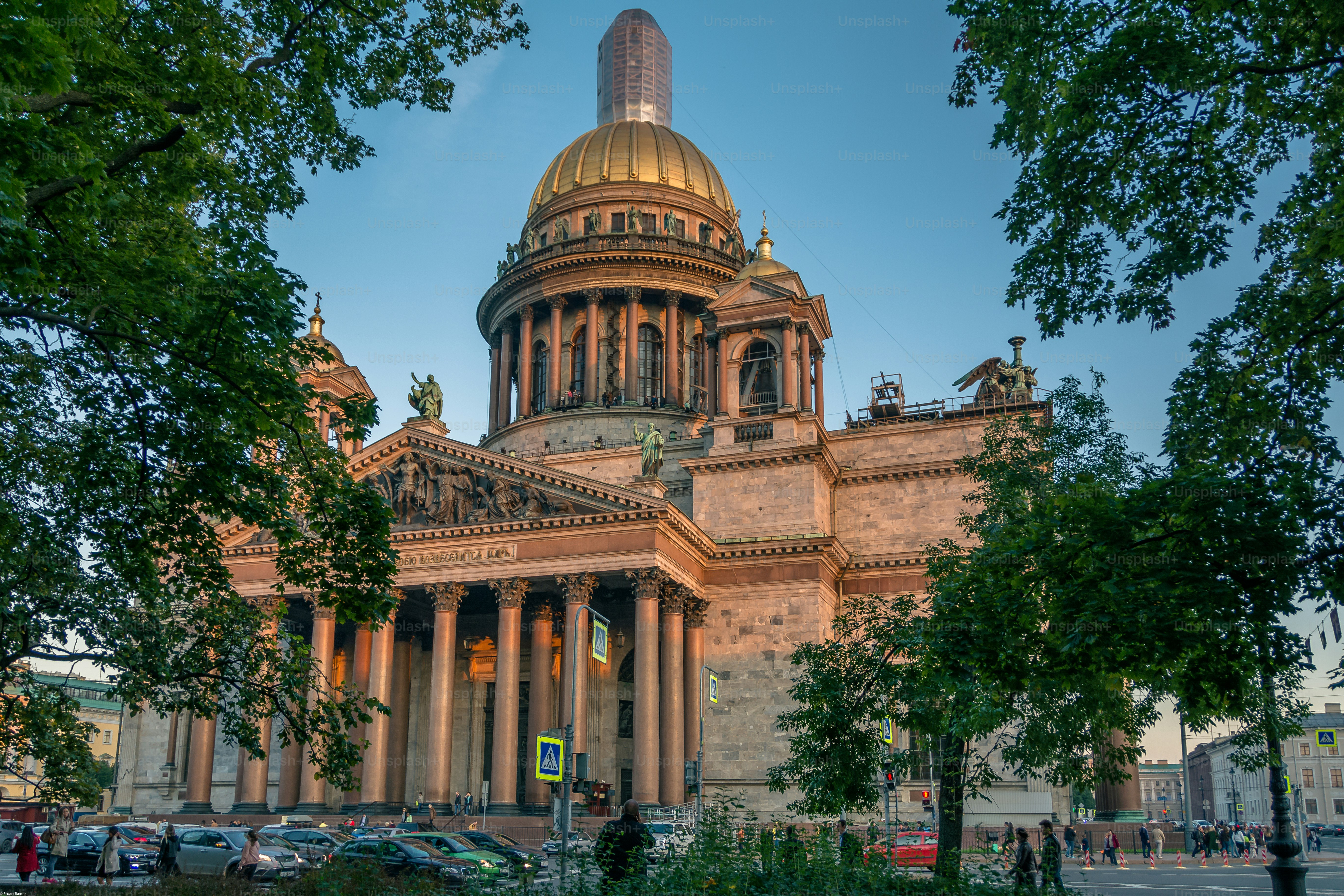 The beautiful St. Isaac's Cathedral in  Saint Petersburg, Russia