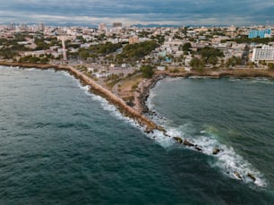 A landscape of the Malecon of Santo Domingo in the Dominican Republic