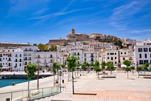The buildings on the coast during the daytime in Ibiza