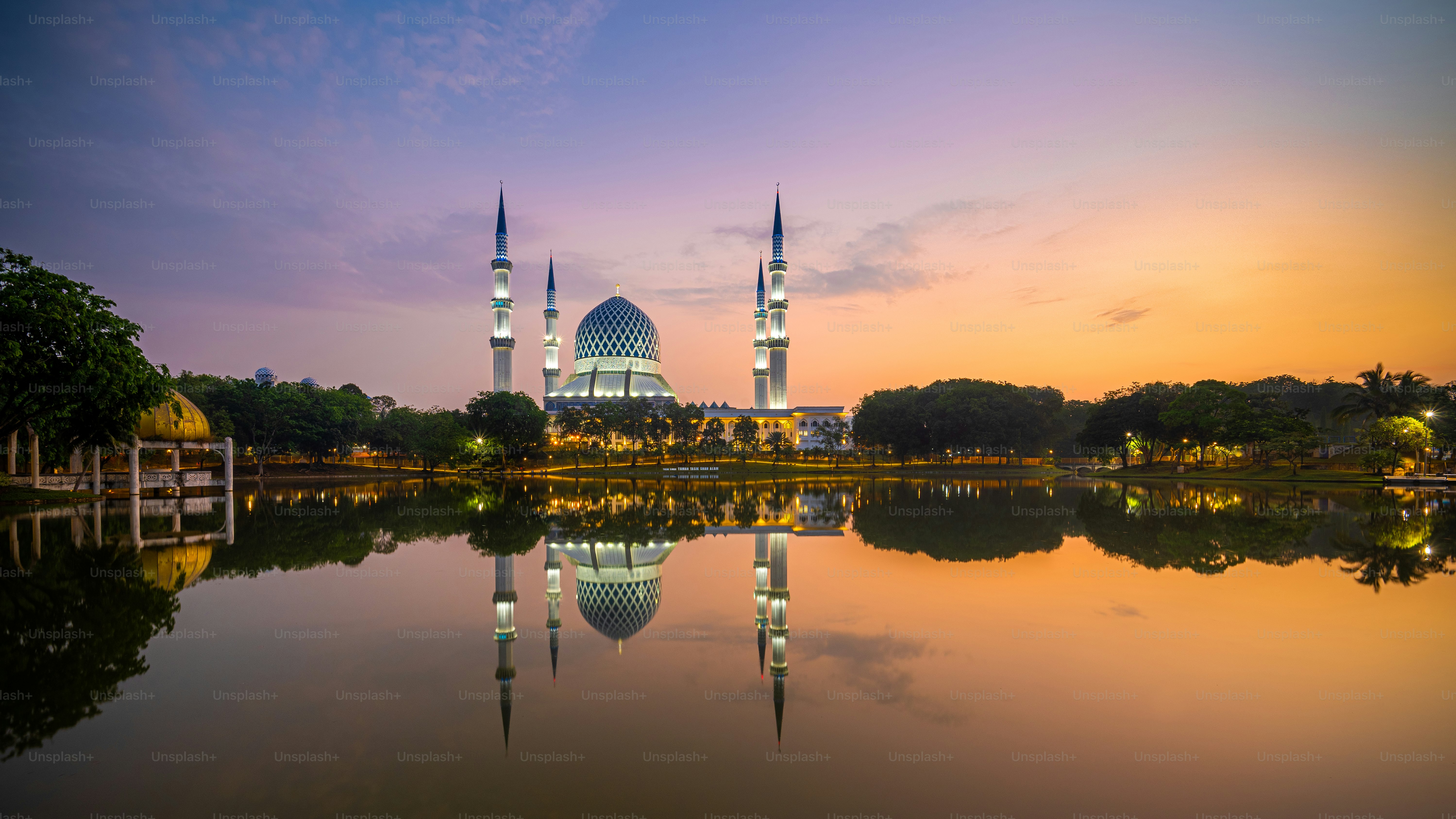 The Shah Alam captured during sunset, Malaysia