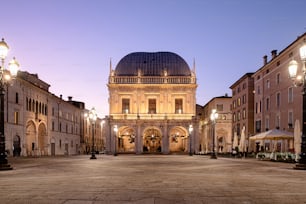 The Piazza Loggia Brescia in Italy