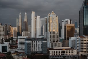 A beautiful shot of modern buildings in the city center of Kuala Lumpur