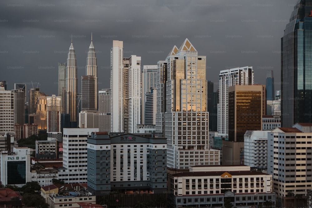 A beautiful shot of modern buildings in the city center of Kuala Lumpur