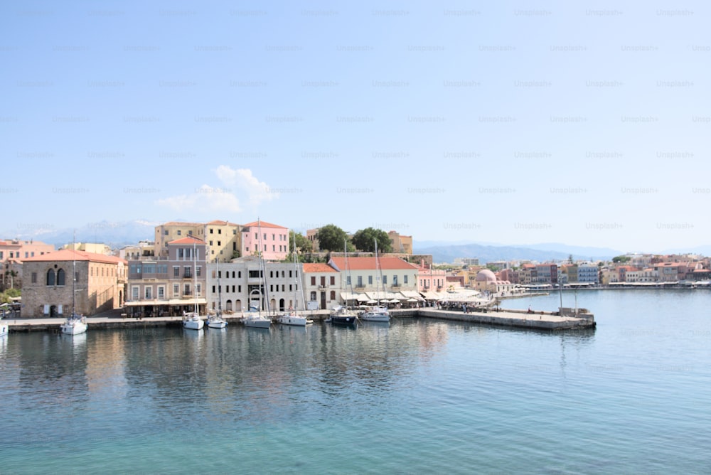 Vieille ville historique autour du port de La Canée en Crète, Grèce