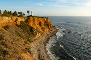 The view of the Point Vicente Lighthouse, Rancho Palos Verdes, California, USA.