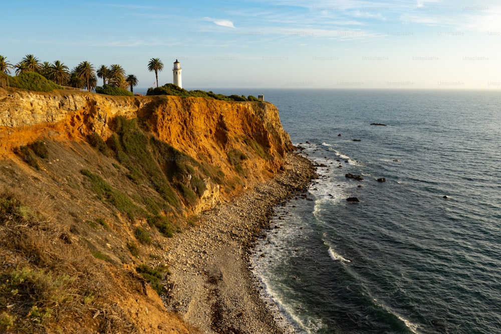 The view of the Point Vicente Lighthouse, Rancho Palos Verdes, California, USA.