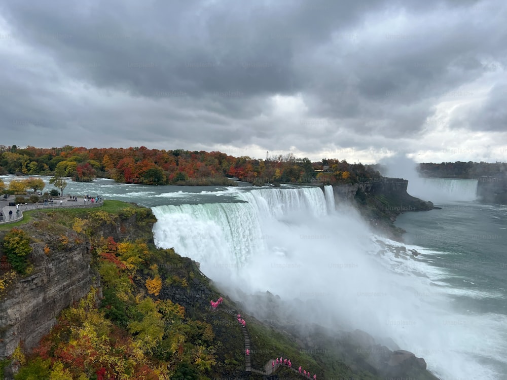 Die schöne Aussicht auf die Niagarafälle. New York, Vereinigte Staaten von Amerika.